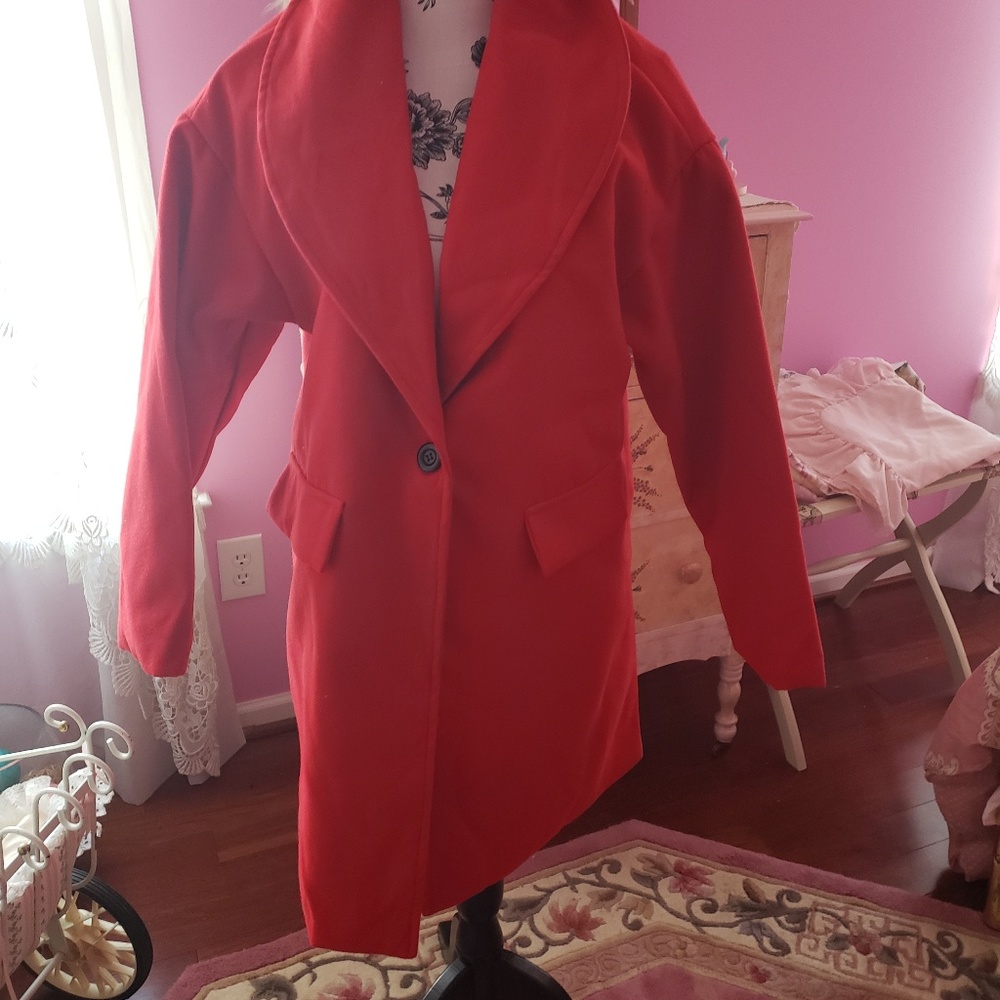 Beautfiful BRAND NEW NEVER WORN RED  Coat